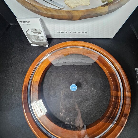 Modern Nambe Cooper Cheese Tray With Knife NIB Holiday Entertaining Servingware - Picture 8 of 14